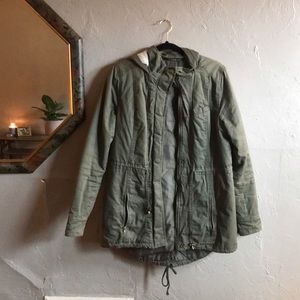 lovely green parka jacket
